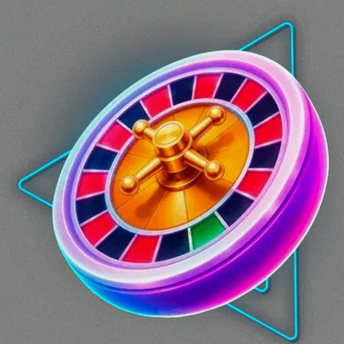 Neon roulette wheel