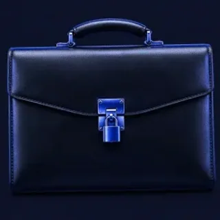 Locked leather briefcase — FastPay