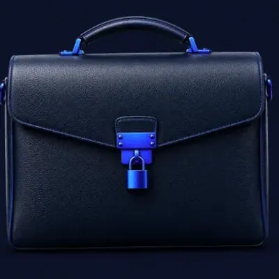 Locked leather briefcase — FastPay